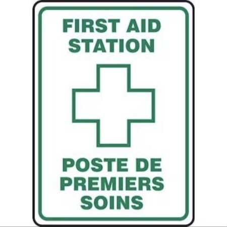 Accuform BILINGUAL FRENCH SIGN FIRST AID FBMFSR504XL FBMFSR504XL